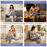 Momfann Memory Foam Nursing Pillow with Side Guard & Waist Strap