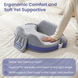 Momfann Memory Foam Nursing Pillow with Side Guard & Waist Strap