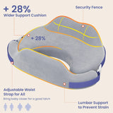 Momfann Memory Foam Nursing Pillow with Side Guard & Waist Strap