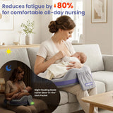 Momfann Memory Foam Nursing Pillow with Side Guard & Waist Strap