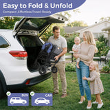 Momfann 4-Seater All-Terrain Stroller Wagon – Foldable Wagon for Multiple Kids