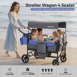 Momfann 4-Seater All-Terrain Stroller Wagon – Foldable Wagon for Multiple Kids