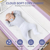 Momfann 4-in-1 Bedside Bassinet – Bedside Sleeper with Mesh Sides, Wheels & Storage