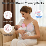 Momfann 58-Piece Breastfeeding Essentials Kit – Hot & Cold Packs, Colostrum Collectors & Milk Bags