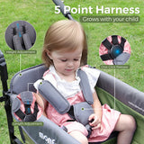 Momfann 4-in-1 Double Stroller Wagon – Stroller, Lay-Flat, Wagon & Bench Modes