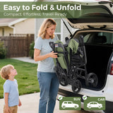Momfann 4-in-1 Double Stroller Wagon – Stroller, Lay-Flat, Wagon & Bench Modes