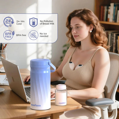 Momfann Portable Breast Milk Cooler – 24-Hour Cooling, No Ice Packs