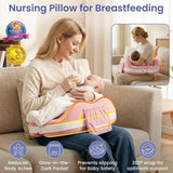 Momfann Memory Foam Nursing Pillow with Side Guard & Waist Strap