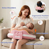 Momfann Memory Foam Nursing Pillow with Side Guard & Waist Strap