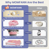 Momfann Memory Foam Nursing Pillow with Side Guard & Waist Strap