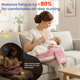Momfann Memory Foam Nursing Pillow with Side Guard & Waist Strap