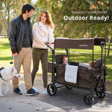 Momfann 4-in-1 Double Stroller Wagon – Stroller, Lay-Flat, Wagon & Bench Modes