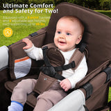 Momfann 4-in-1 Double Stroller Wagon – Stroller, Lay-Flat, Wagon & Bench Modes