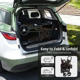 Momfann 4-in-1 Double Stroller Wagon – Stroller, Lay-Flat, Wagon & Bench Modes