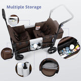 Momfann 4-in-1 Double Stroller Wagon – Stroller, Lay-Flat, Wagon & Bench Modes