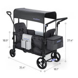 Momfann 4-in-1 Double Stroller Wagon – Stroller, Lay-Flat, Wagon & Bench Modes