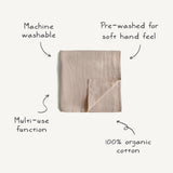 Mushie Organic Cotton Muslin Swaddle Blanket