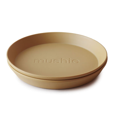Mushie Round Dinnerware Plates – Non-Toxic Baby Plate Set