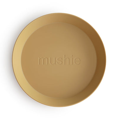 Mushie Round Dinnerware Plates – Non-Toxic Baby Plate Set