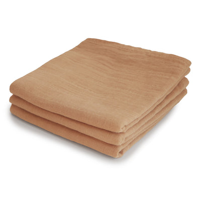 Mushie Organic Cotton Muslin Cloths 3-Pack