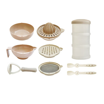 Baby Food Maker with Storage and Spoons Beige