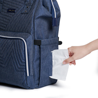 SUNVENO Quilted Diaper Bag Backpack – 13 Compartments
