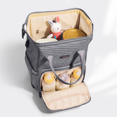 SUNVENO Quilted Diaper Bag Backpack – 13 Compartments