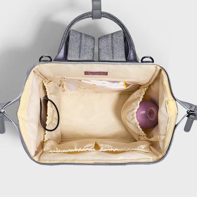 SUNVENO Quilted Diaper Bag Backpack – 13 Compartments