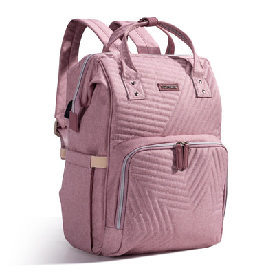 SUNVENO Quilted Diaper Bag Backpack – 13 Compartments