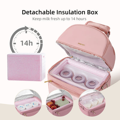 SUNVENO Breastmilk Cooler Bag with Detachable Insulation Box Set