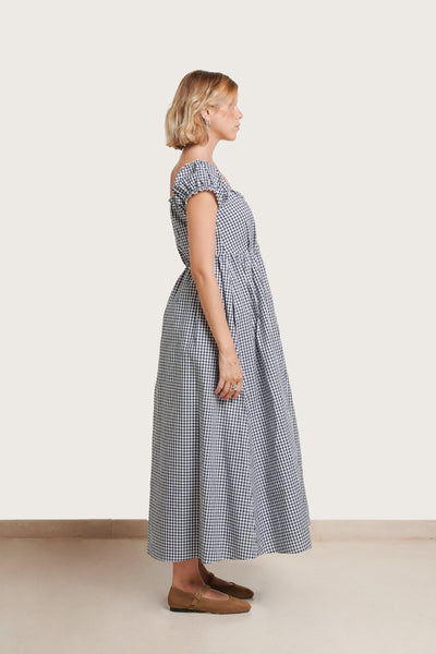 NOM Maternity Lily Gingham Maternity & Nursing Dress