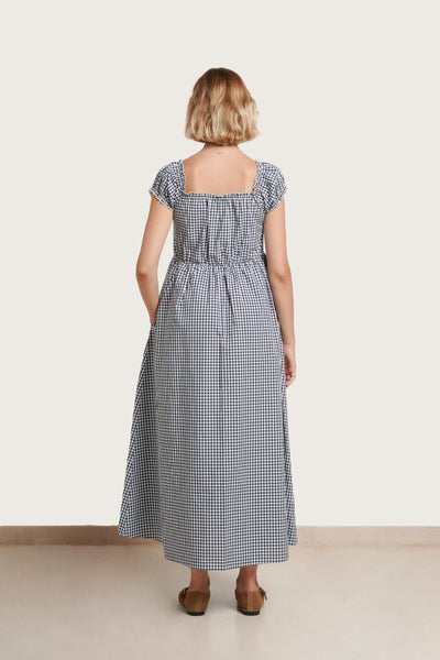 NOM Maternity Lily Gingham Maternity & Nursing Dress