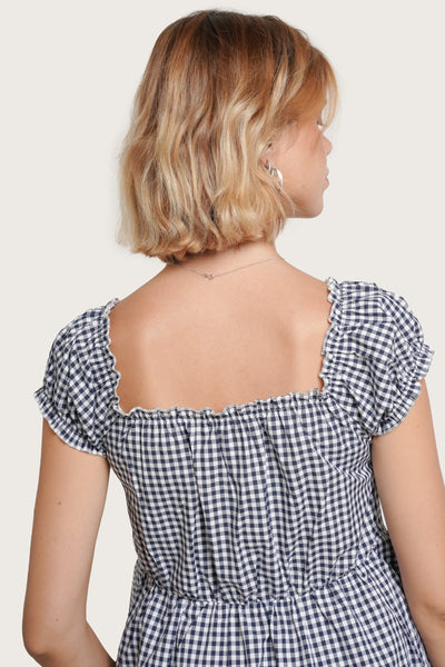 NOM Maternity Lily Gingham Maternity & Nursing Dress