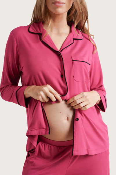 NOM Maternity Heart On My Sleeve Pajama Set