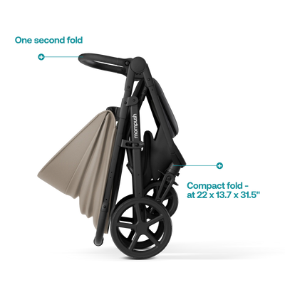 Nova Compact Lightweight Stroller with Spacious Seat & Large Tires