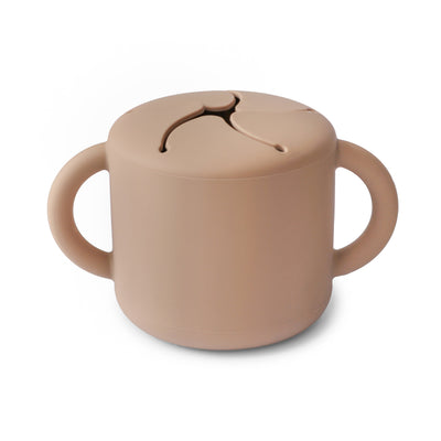 Mushie Silicone Snack Cup – Spill-Proof Toddler Snack Container