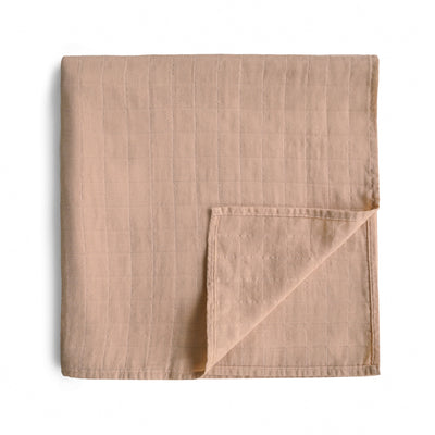 Mushie Organic Cotton Muslin Swaddle Blanket