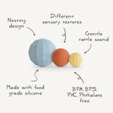 Nesting Silicone Sensory Spheres Toy