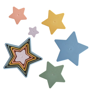 Mushie Nesting Stars Toy – Stacking Toy for Toddlers