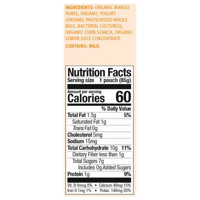 Holle Organic Yogurt Pouches - Mango
