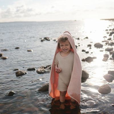 Mushie Organic Cotton Hooded Baby Towel – Soft & Absorbent Bath Towel