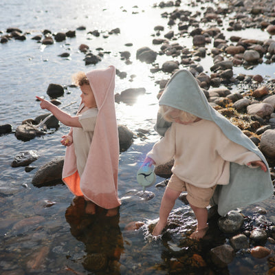 Mushie Organic Cotton Hooded Baby Towel – Soft & Absorbent Bath Towel