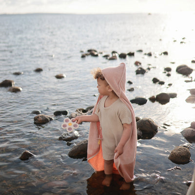 Mushie Organic Cotton Hooded Baby Towel – Soft & Absorbent Bath Towel