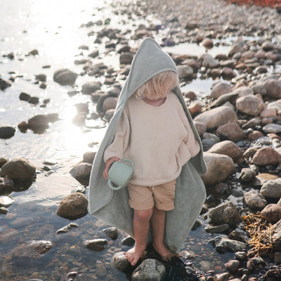 Mushie Organic Cotton Hooded Baby Towel – Soft & Absorbent Bath Towel