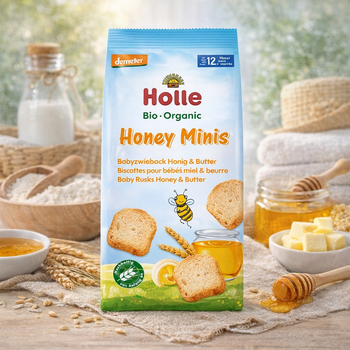 Holle Organic Minis Baby Rusks Honey & Butter 100 g(169804)