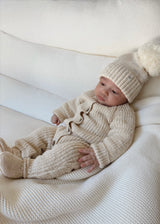 Classic Chunky Knit Jumpsuit - French Cream