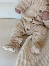 Organic Cotton Baby Booties - French Cream
