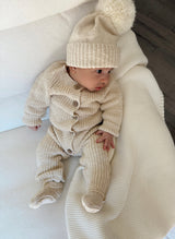 Organic Cotton Baby Booties - French Cream