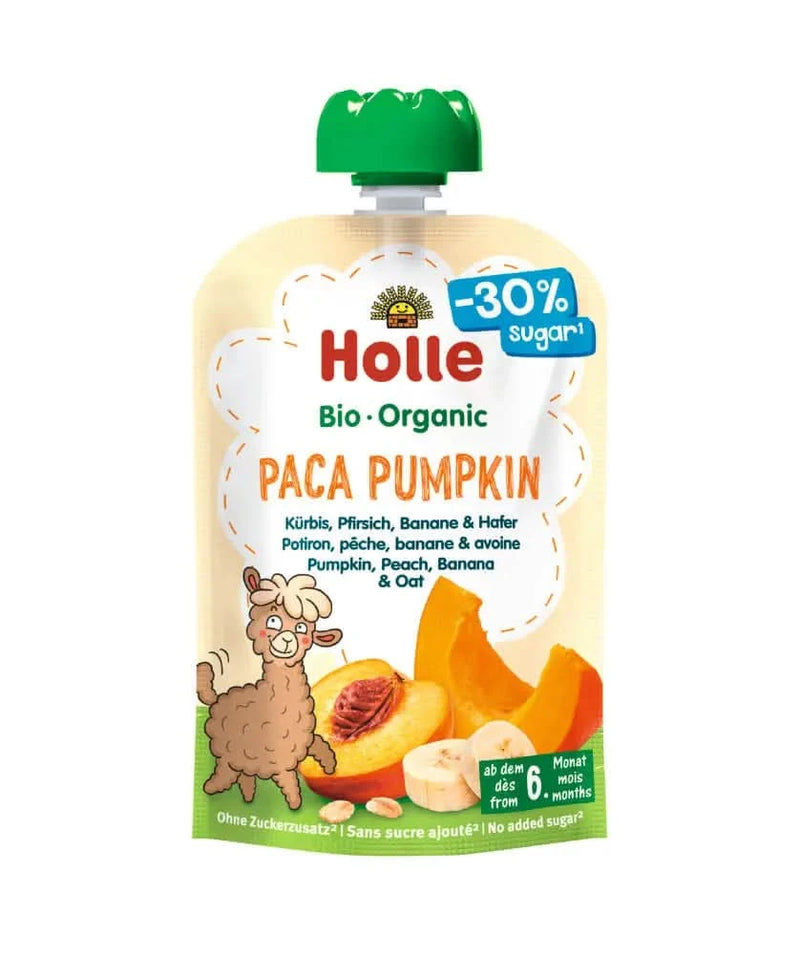 Holle Paca Pumpkin – Pouch Pumpkin, Peach, Banana & Oats 100 g