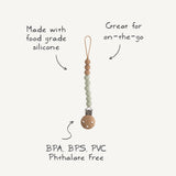 Mushie Eva Silicone Pacifier Clip
